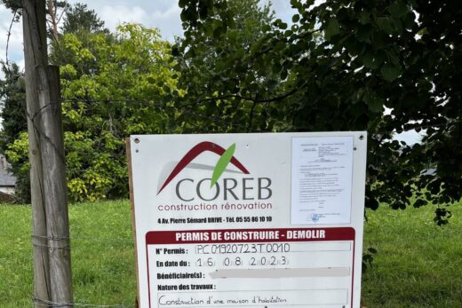 NOUVEAU PERMIS DE CONSTRUIRE A ST GERMAIN LES VERGNES