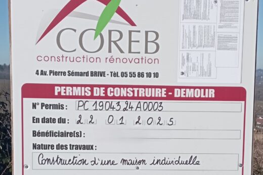 NOUVEAU PERMIS A LA CHAPELLE AUX BROCS